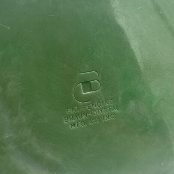 VTG Deltah Jewelry Presentation Box Green Celluloid Vanity Jadite Braun-Crystal - Picture 5 of 7